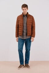 Cortefiel Ultra-light quilted jacket Brown