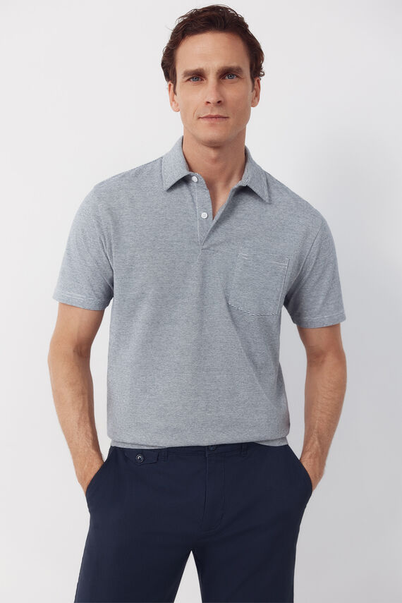 Polo rayas bolsillo