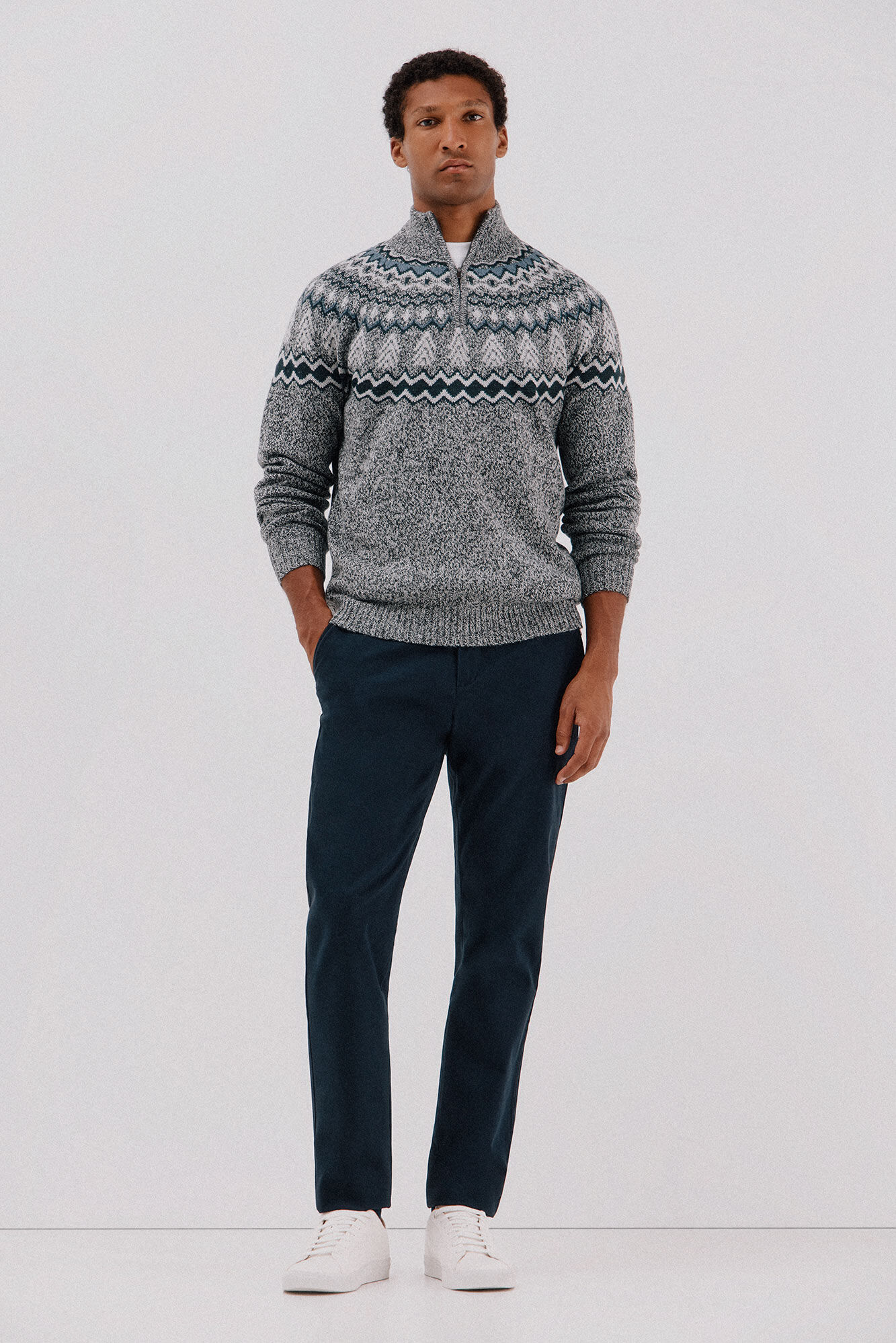 Cortefiel Christmas sweater with a high neck