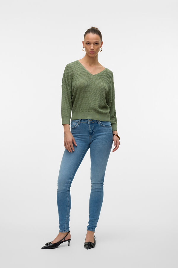 Vero Moda Suéter de malha fina estruturada Verde