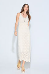 Slowlove Vestido malha ensopado Ecru