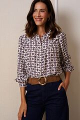 Polín Et Moi Camisa geométrica lilás Impressão