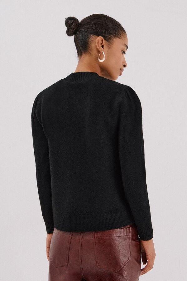 Cortefiel Jersey punto perlas Black