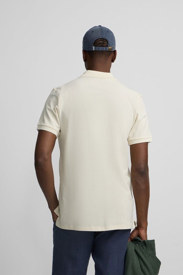Silbon Polo cl&aacute;ssico liso Ecru