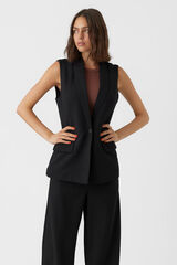 Vero Moda Colete oversize gola lapela Preto