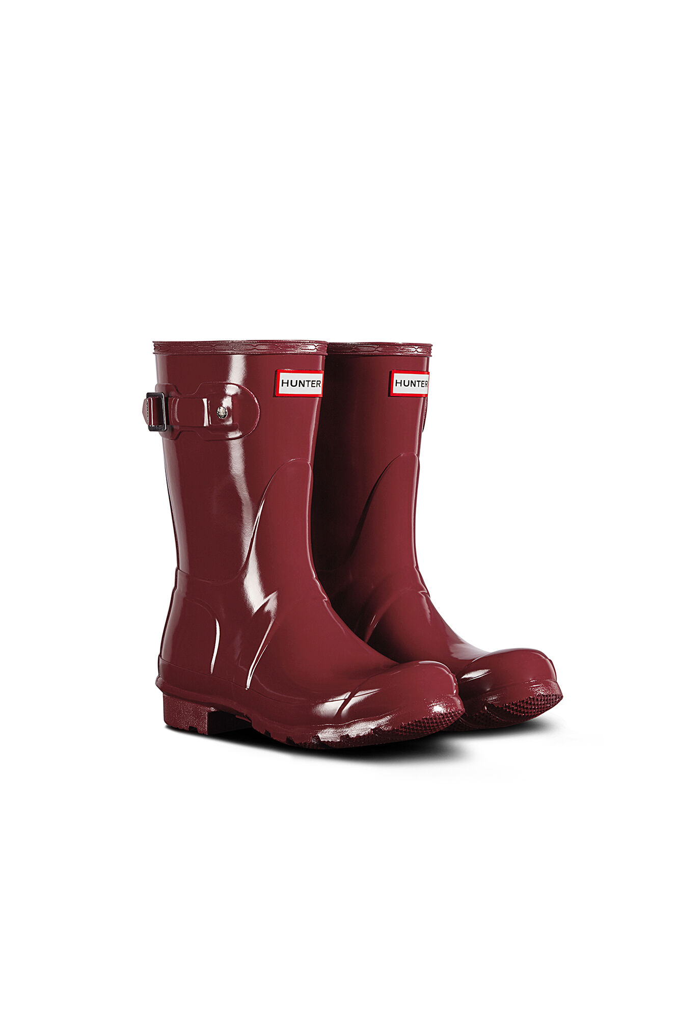 Maroon hunter rain boots discount