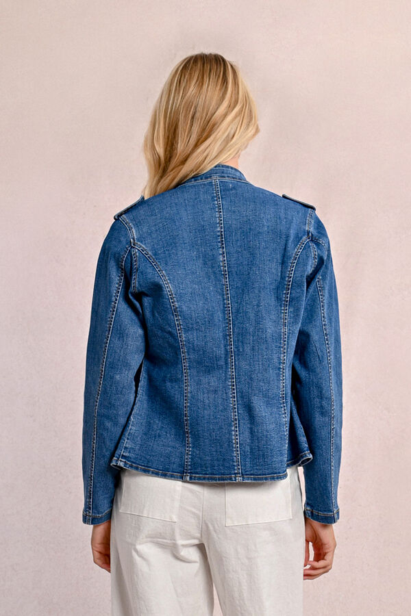 Molly Bracken Chaqueta vaquera estilo militar Azul