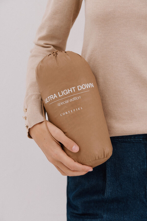 Cortefiel Reversible feather bomber jacket Beige