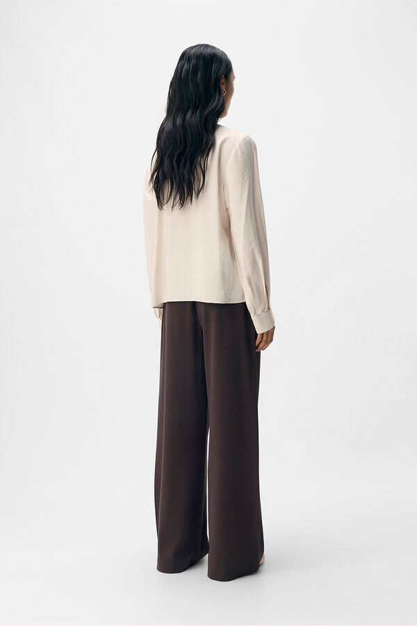 Object Blusa de laço de viscose Branco