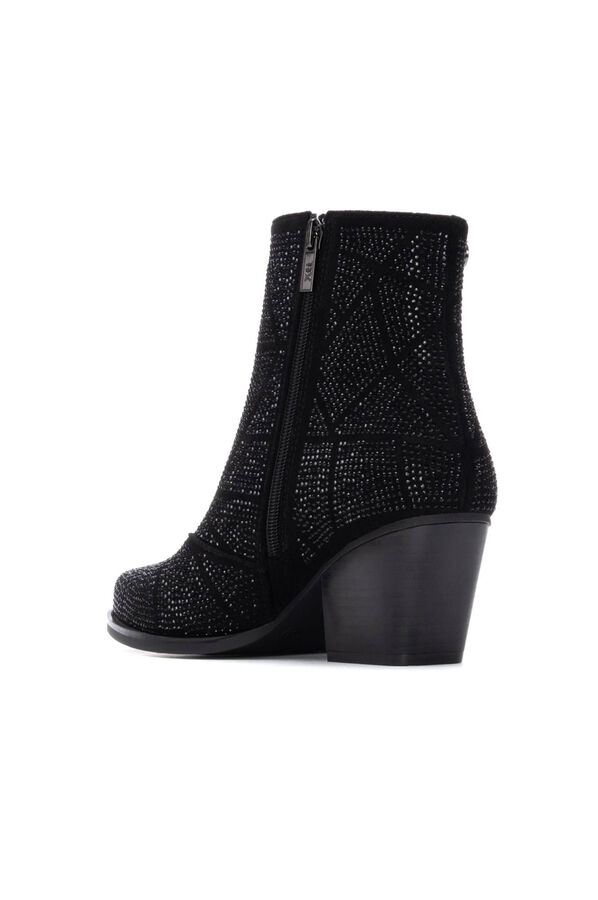 XTI Botín cowboy tachas Negro