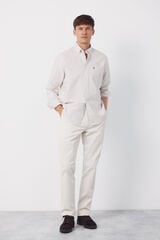 Cortefiel Slim fit lightweight chinos Ivory