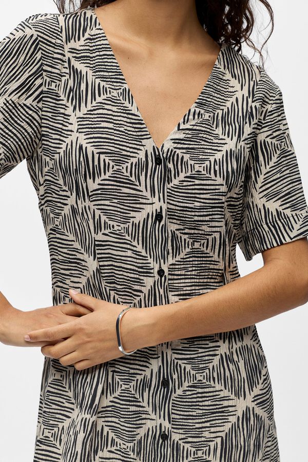 Object Vestido curto estampado Tostado