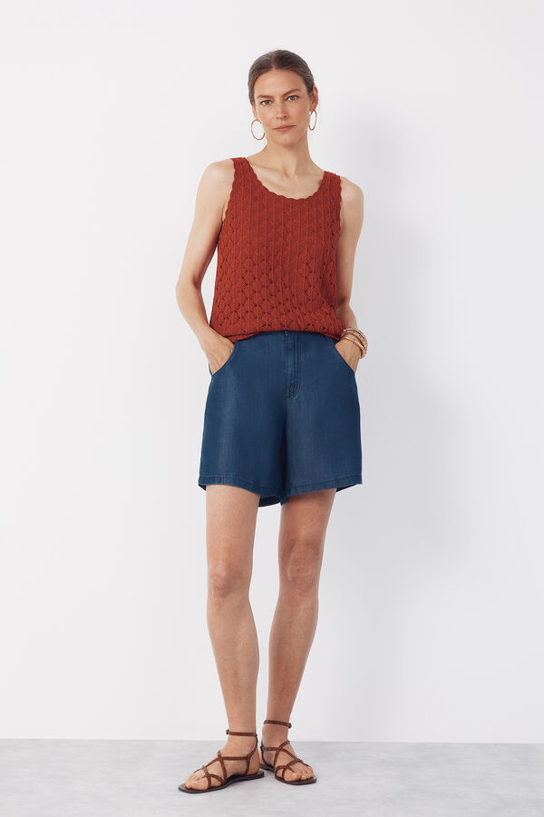Cortefiel Rustic top structure Red