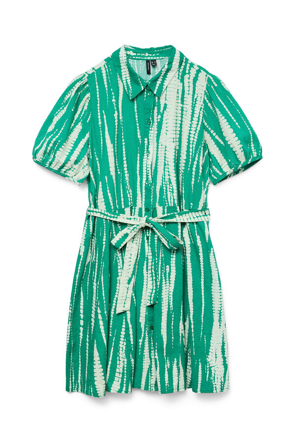 Vero Moda Vestido corto camisero Verde oscuro