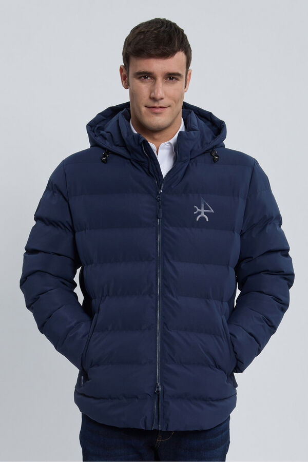 Valecuatro Casaco acolchoada com relevo azul marinho Azul