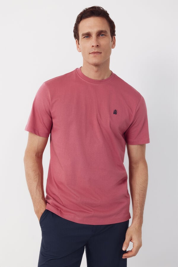 Cortefiel Plain T-shirt Pink