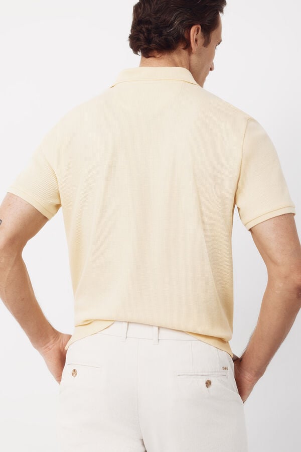Cortefiel Polo shirt link structure Yellow