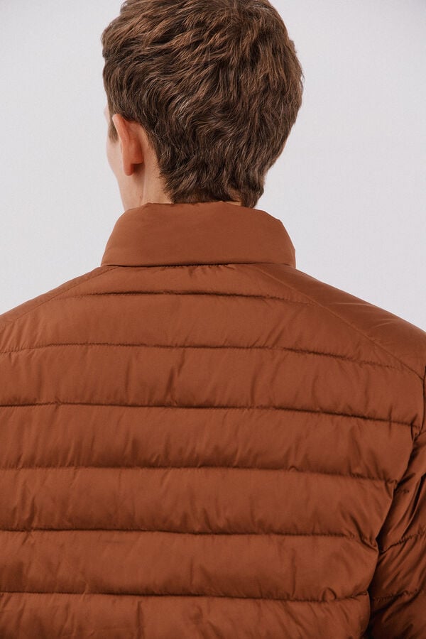 Cortefiel Ultra-light quilted jacket Brown