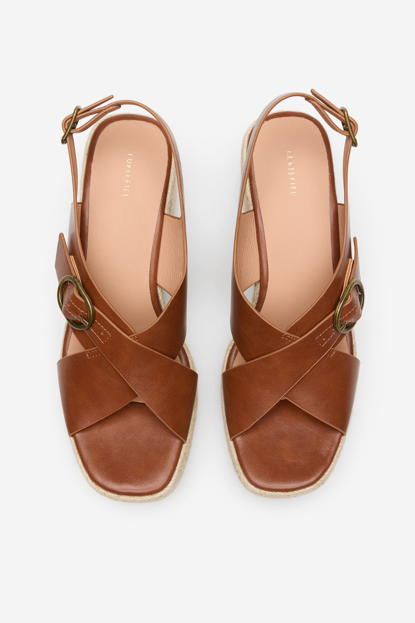 Cortefiel Crossed wedge sandal