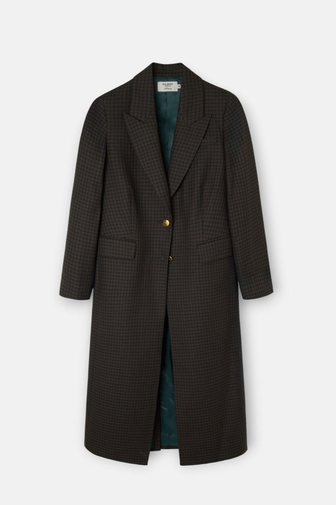 Silbon Abrigo largo clasico cuadros