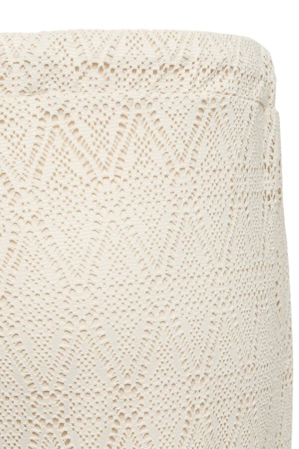 Vero Moda Curve Pantal&oacute;n largo con calados talla grande Beige