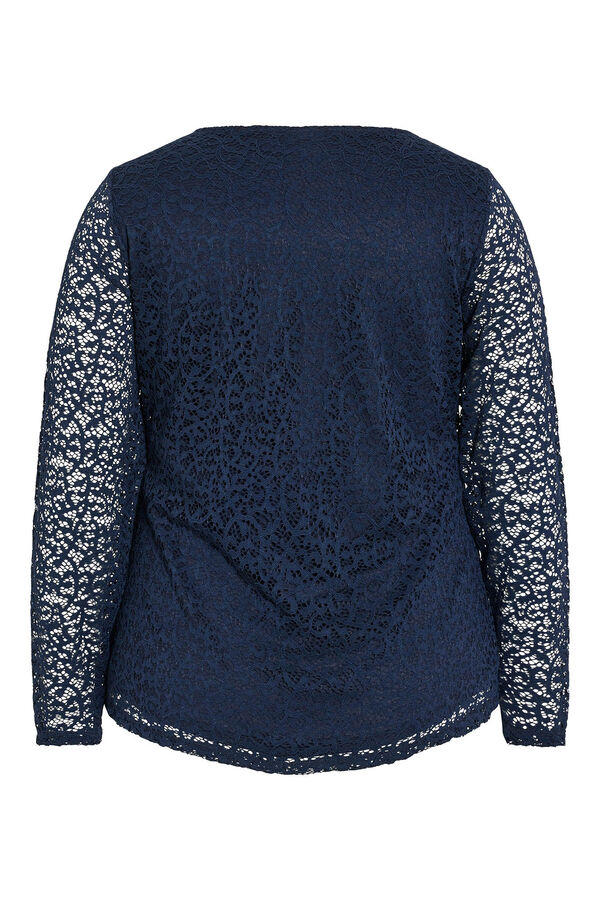 Cortefiel Curvy lace blouse Navy