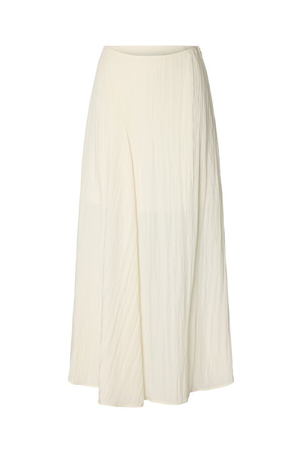 Selected Saia comprida em tecido com estrutura Branco