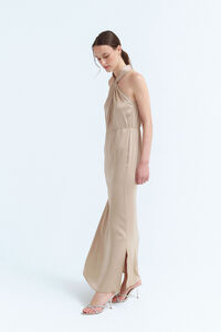 Vila Long satin party dress