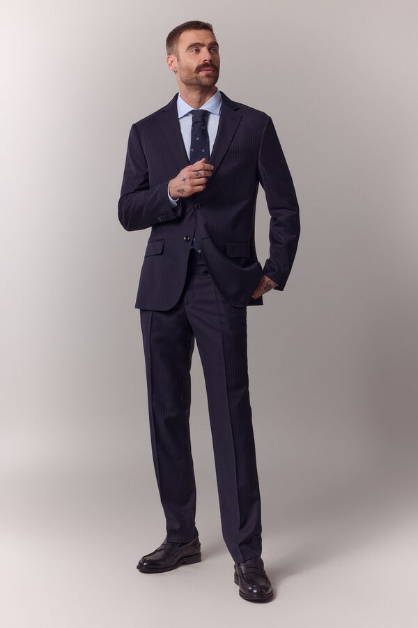 OOTO Pinstripe suit blazer Navy