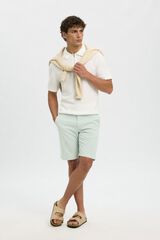 Selected Chino Bermuda shorts Kaki
