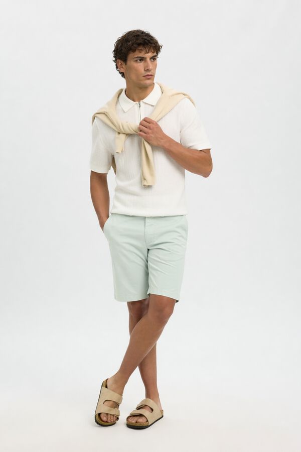 Selected Chino Bermuda shorts Kaki