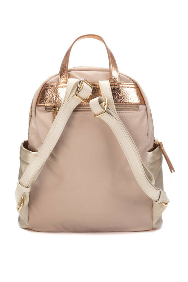 XTI Women's backpack with zips Beige