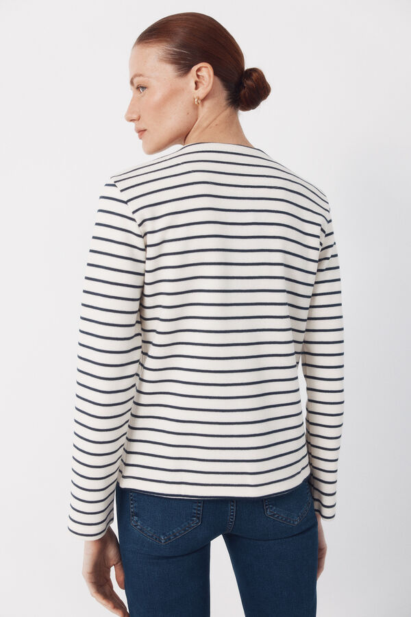 Cortefiel Rebecca piping contrast Printed white