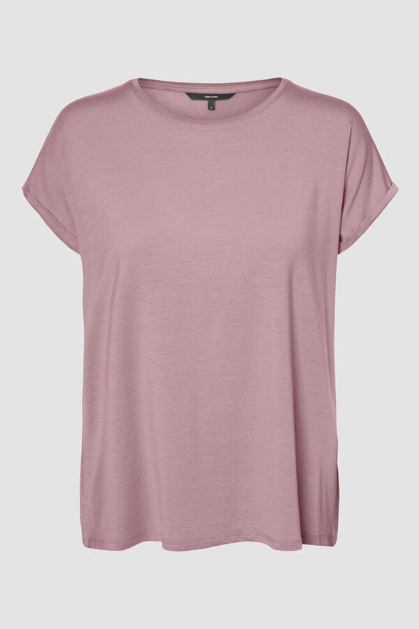 Cortefiel Essential short-sleeved T-shirt Lilac
