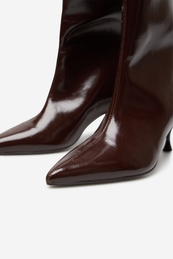 Cortefiel Kitten heel bootie Maroon