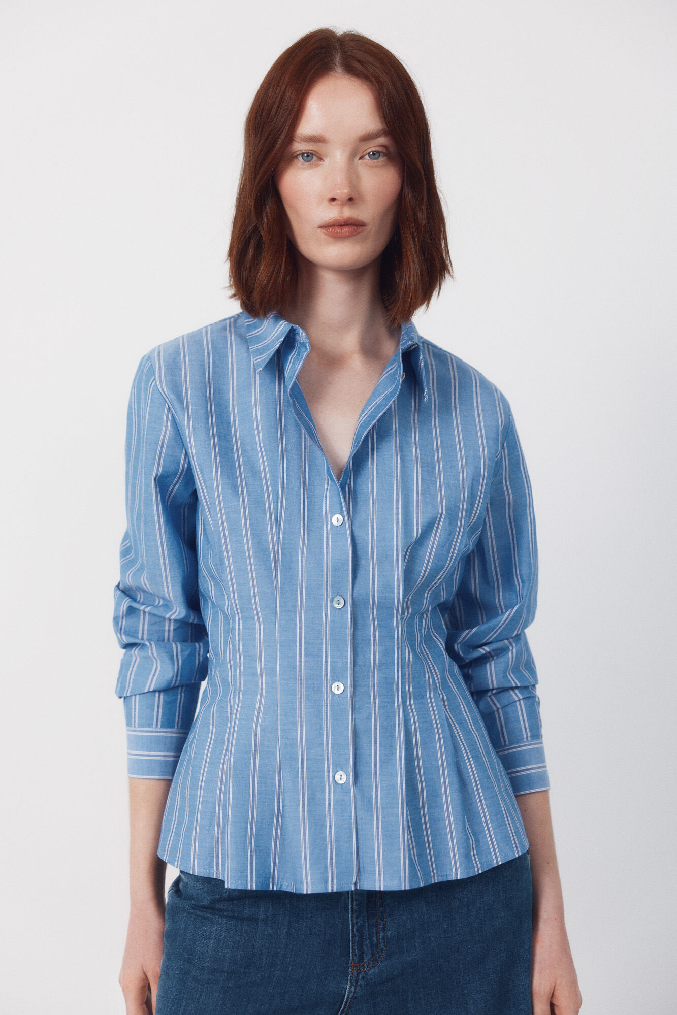 Cortefiel Fitted striped shirt