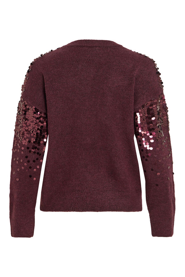 Vila Camisola de malha com malha Roxo