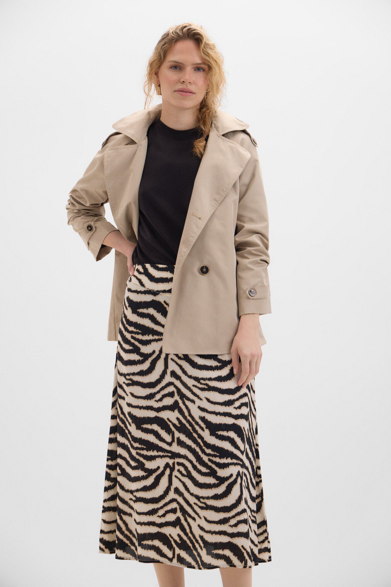 Womens flared trench coat cheap