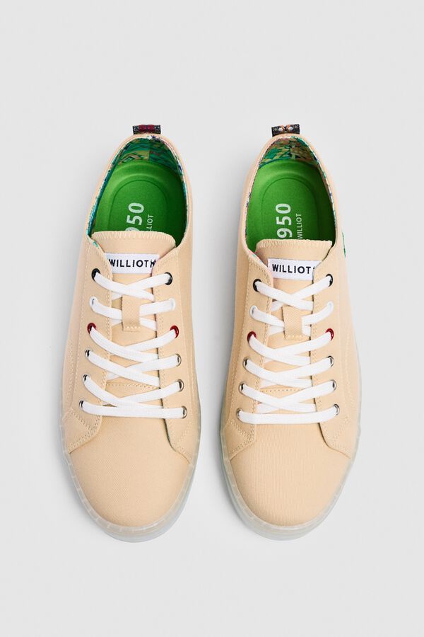 Williot Ethnic canvas trainers Beige