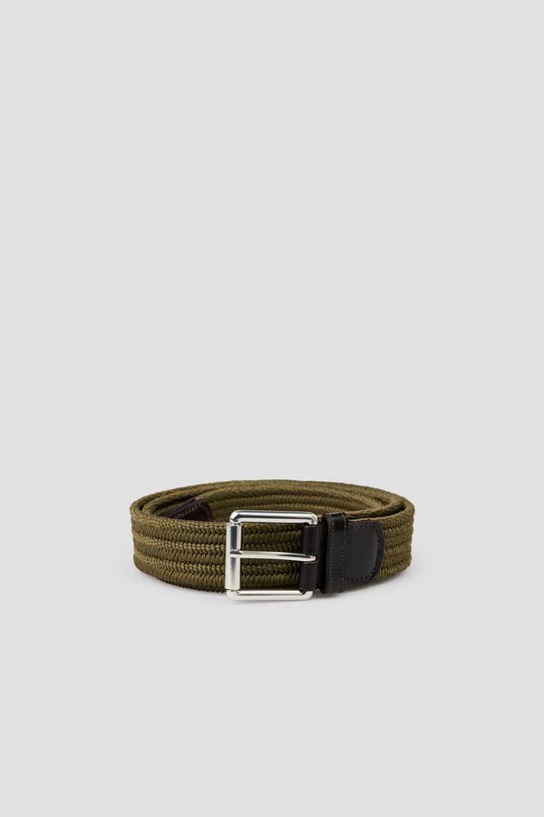 Cortefiel Elastic fabric belt Beige