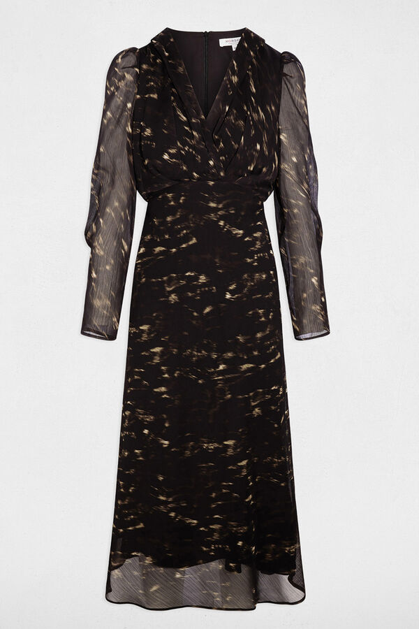 Morgan Vestido longo com mangas bufantes Multicolorido