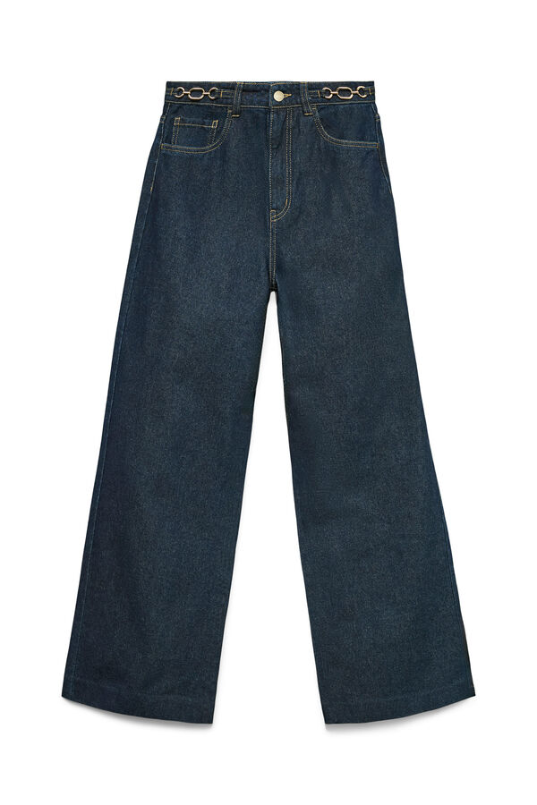 Vero Moda Calça com detalhe de corrente Azul