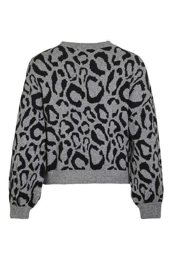 Vila Camisola de malha de viscose estampado Cinzento