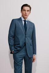 Cortefiel Coolmax® birdseye weave blazer Blue