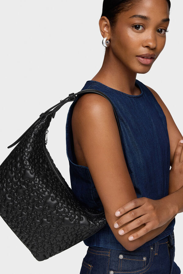 Tous TOUS Puffy Bear Medium Shoulder Bag Black