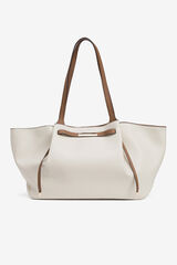 Vilanova Mala tote bag com fivela Ecru