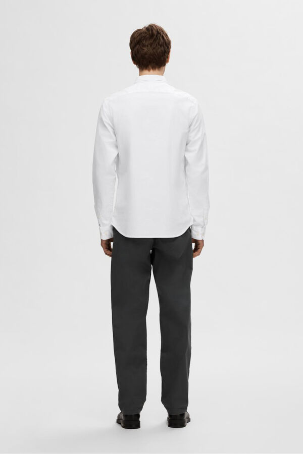 Selected Camisa Oxford de corte regular Branco