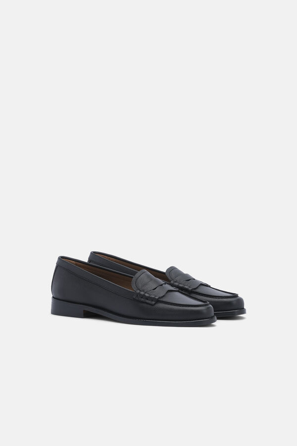 Lottusse Mocasines de Vacuno Negro Negro