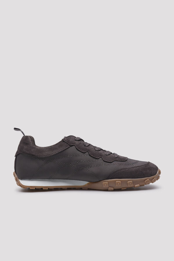 Cortefiel Stitched trainers Grey