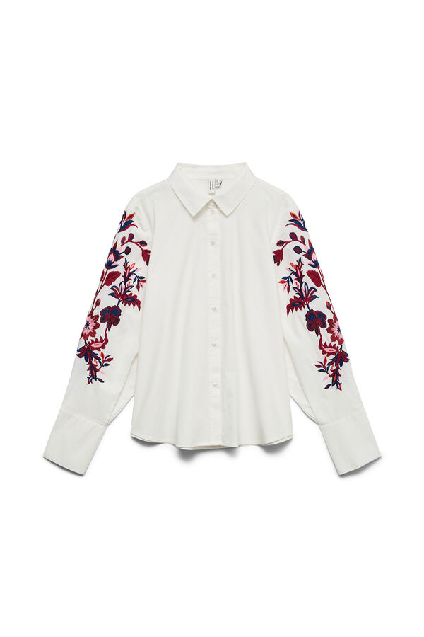 Vero Moda Camisa com bordado nas mangas Branco